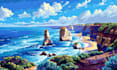 create pixel art backgrounds, scenes, landscapes and game environments