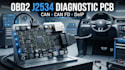 design obd2 j2534 diagnostic interface pcb with ed and doip