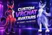 custom vrchat avatar from scratch, rigged, optimized for pc and quest