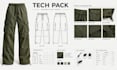 create cargo pants and cargo jogger tech packs for manufacturing