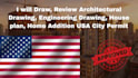 draw review architectural house plan engineering drawing mep usa city permit