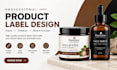 product labei design, supplement label, product label, bottle label