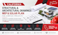 do structural and architectural drawings, mep, solar plan as engineer in ca