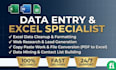 do professional data entry, excel data cleanup, and web research