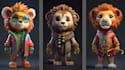 design custom 3d chibi character, cute anime mascot, 3d cartoon animation