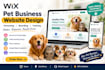 wix pet grooming pet boarding dog training website booking design landing page