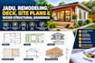 design jadu, remodeling, deck, site plans and  wood structural drawings