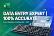 do accurate data entry, excel