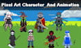 create 2d pixel art character animation sprite sheet pixel game art