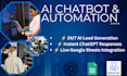 build manychat chatgpt chatbot with google sheets automation