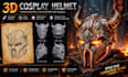 create custom 3d cosplay helmet, mask, armor and props