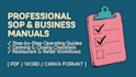 write sops and business operational manuals