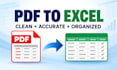 convert PDF tables into a clean, accurate excel spreadsheet
