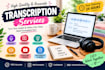 transcribe audio and video