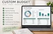 create a custom monthly budget and expense tracker