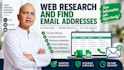 do web research and find email address