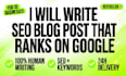 write SEO blog post that ranks on google