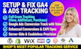 fix google analytics 4, shopify ga4 ecommerce, ads conversion tracking