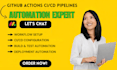 set up github actions, ci cd pipelines, workflow and automations