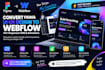 convert figma UI UX design to webflow with responsive cms and animations