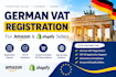 help with german vat registration for amazon and shopify sellers