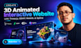 create 3d animated interactive website with threejs, gsap, webgl and spline