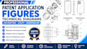 patent application figures technical diagrams cad drafting utility invention art