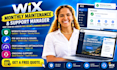 be your monthly wix maintenance and support manager, fix wix bugs, wix expert