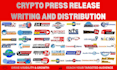 write crypto press release PR distribution UK press release and submit