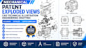 mechanical patent exploded views cad technical illustration engineering drafting