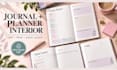 design journal interior, planner interior, notebook interior, book layout, KDP