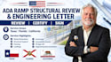 review and certify your ada ramp structural drawing and engineering letter