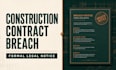 draft a formal notice of construction contract breach