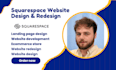 squarespace website design squarespace website redesign squarespace landing page
