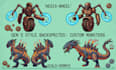 create pokemon pixel art, fakemon sprites, trainer sprites and sprite sheets