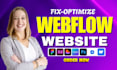 fix webflow website, optimize webflow SEO, webflow speed, gt metrix