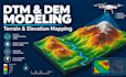 create dtm, dem, digital terrain model, elevation contour survey