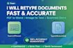 type documents,convert pdf to word,fast data entry and retyping