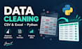 clean and preprocess your CSV and excel data using python