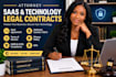 draft saas agreement, software license, eula, terms and privacy policy