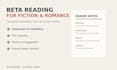 beta read your fiction or romance