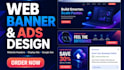 design web banner, display ads, website header and  google ads
