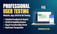 conduct user testing for your website or app with detailed feedback