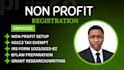help with nonprofit setup and 501c3 tax exempt
