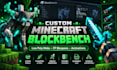 do low poly minecraft blockbench lowpoly 3d model mobs fp weapon with animation