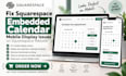 fix squarespace embedded calendar mobile display issues on squarespace website