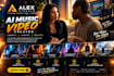 create 4k ai music video, ai rap music video, with cinematic visual lipsync bpm