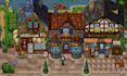 draw top down rpg pixel art tileset game background environment landscape scene