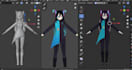 create and rig 3d vtuber model, vroid,  vrchat, and quest
