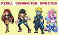 draw nsfw pixel art minecraft pixel character pixelart animation 2d sprite sheet